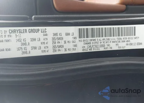 2012 Jeep Grand Cherokee Overland из США, поврежденный, VIN 1C4RJFCT6CC133569